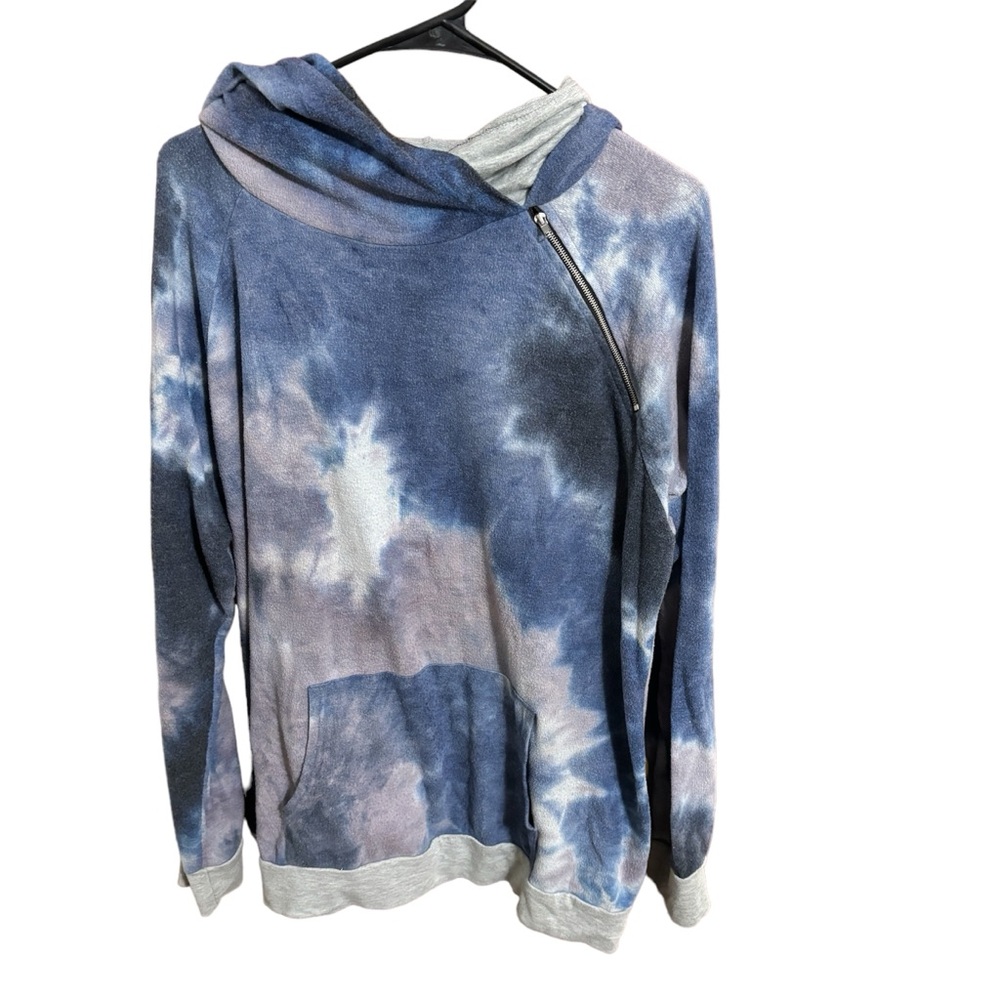 Women’s Light Weight Blue Tie Dye Hoodies